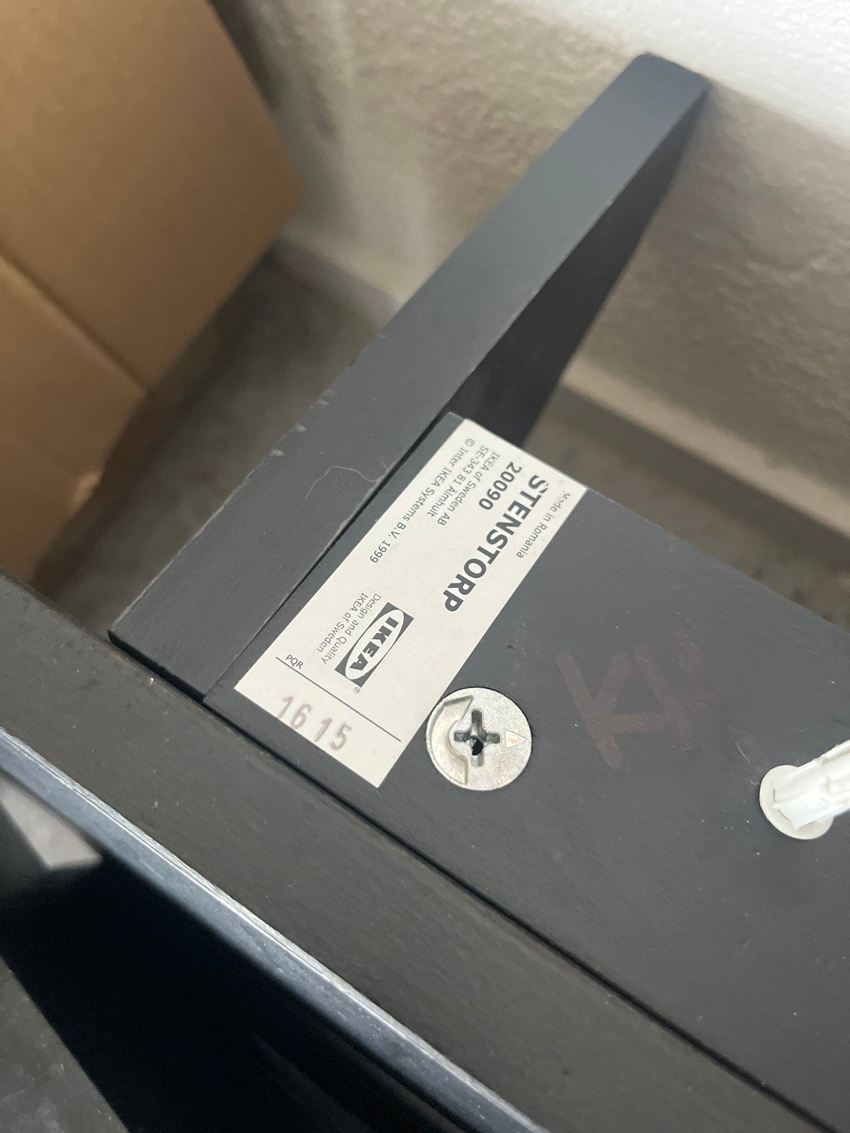 IKEA Stenstorp wandkapstok met 3 haken, zwart, Gebruikt, Minder dan 100 cm, Hout, Ophalen