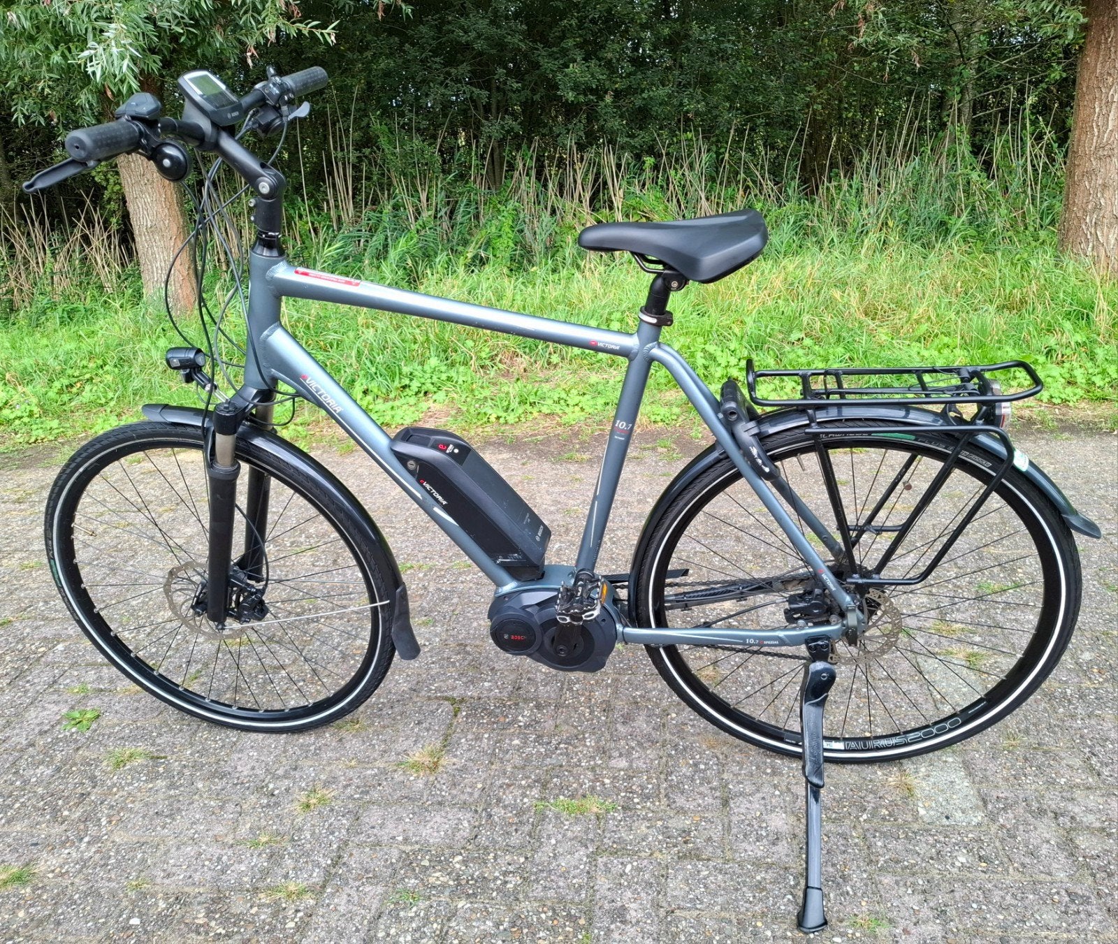 Snelle elektrische Victoria herenfiets, Bosch middenmotor ✅️, Gebruikt, Versnellingen, 61 tot 65 cm, Ophalen