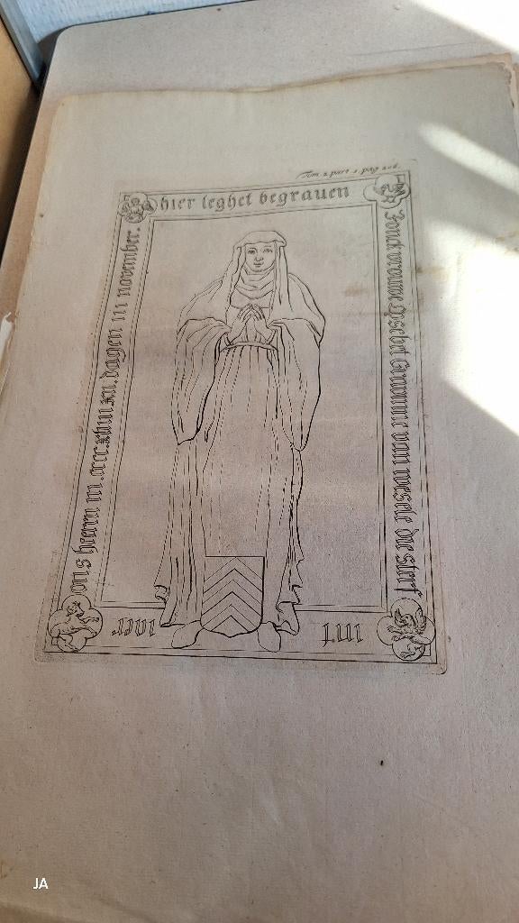 antieke prenten van graftombes !!  17/18e eeuw, Antiek en Kunst, Kunst | Etsen en Gravures, Ophalen of Verzenden