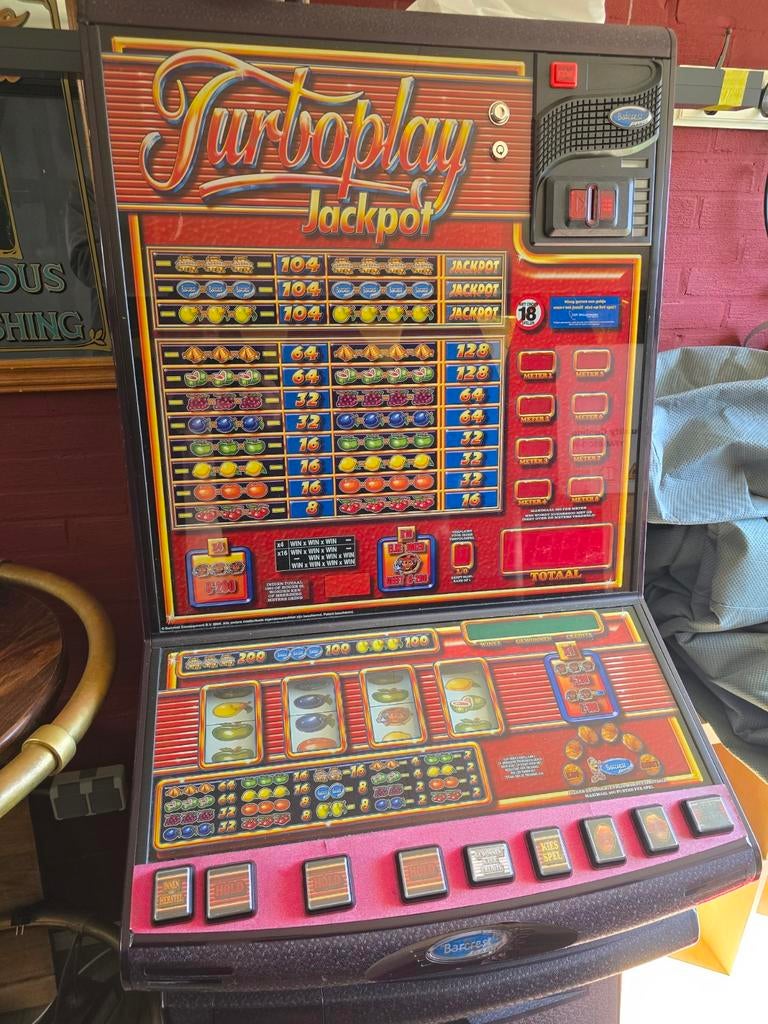 Turboplay Jackpot fruitautomaat, Verzamelen, Automaten | Gokkasten en Fruitautomaten, Overige munten, Ophalen, Gebruikt