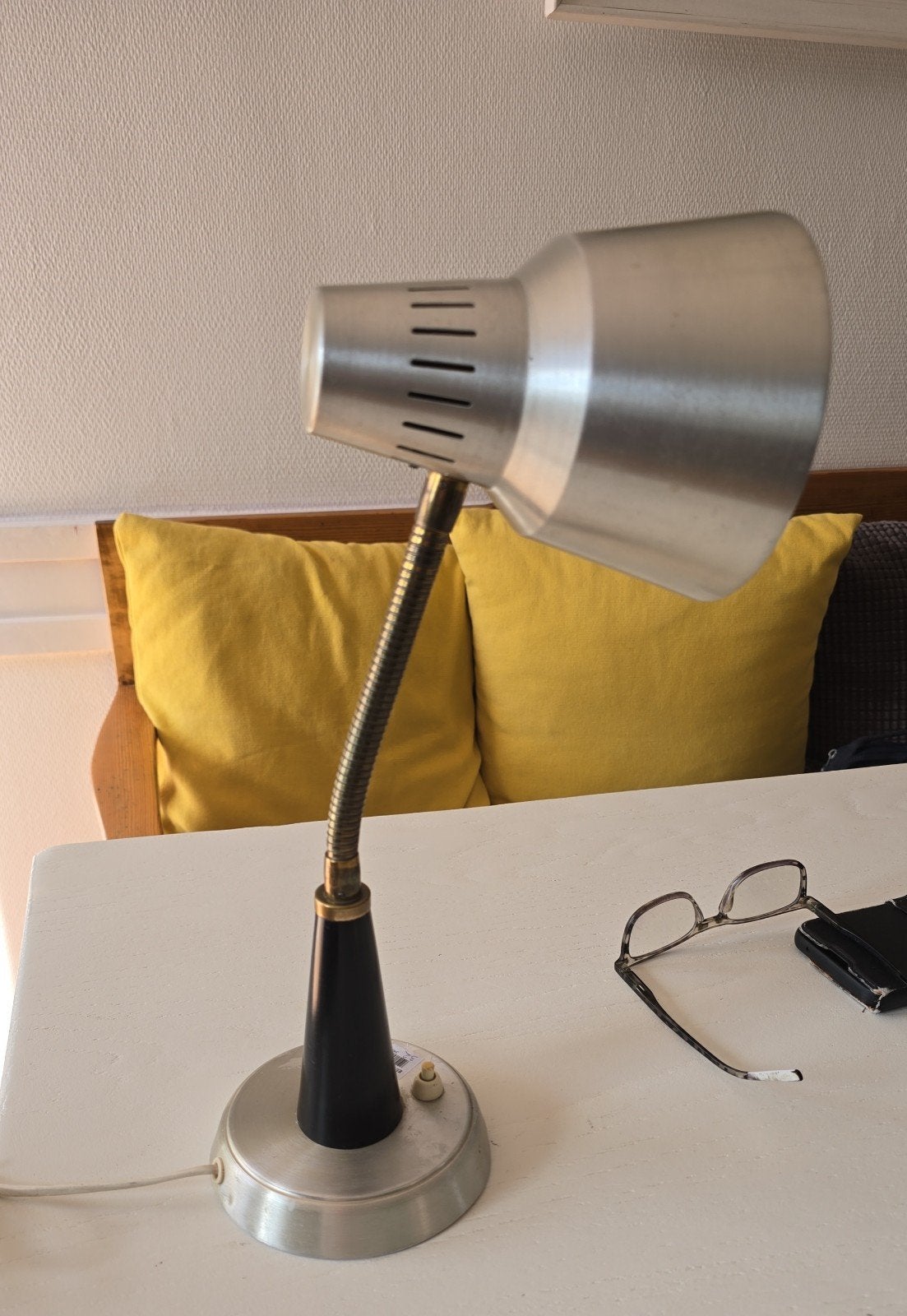 Gimi burolamp zweeds vintage, Ophalen of Verzenden, Zo goed als nieuw, Metaal, Met schakelaar