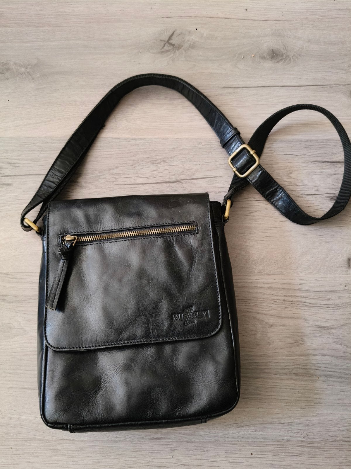 crossbody tas zacht kalfs leer, Sieraden, Tassen en Uiterlijk, Tassen | Damestassen, Ophalen of Verzenden, Nieuw, Bruin, Schoudertasje