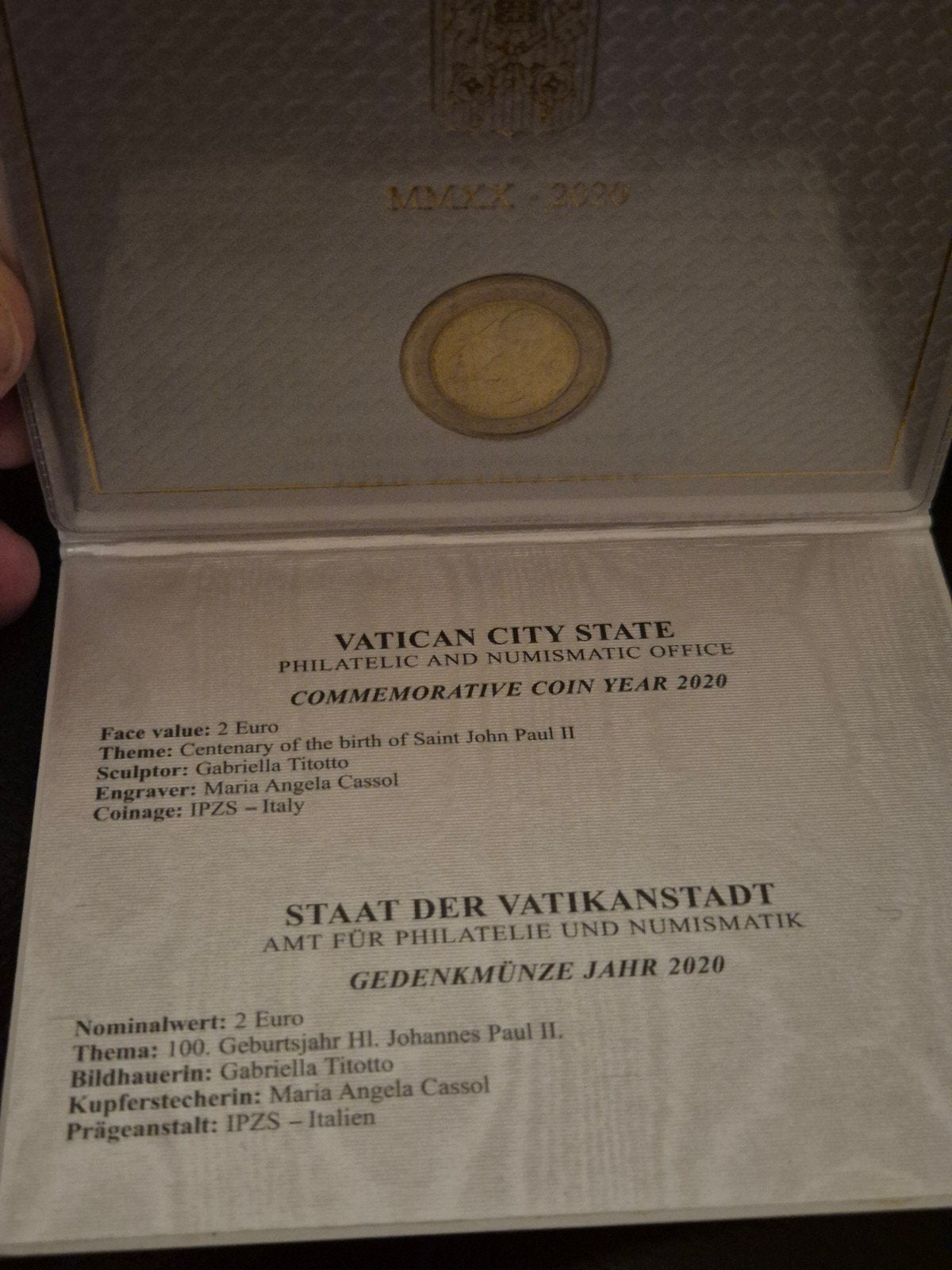 Vaticaanstad 2 Euro 2020 Johannes Paulus II, Postzegels en Munten, Munten | Europa | Euromunten, Ophalen of Verzenden, Vaticaanstad