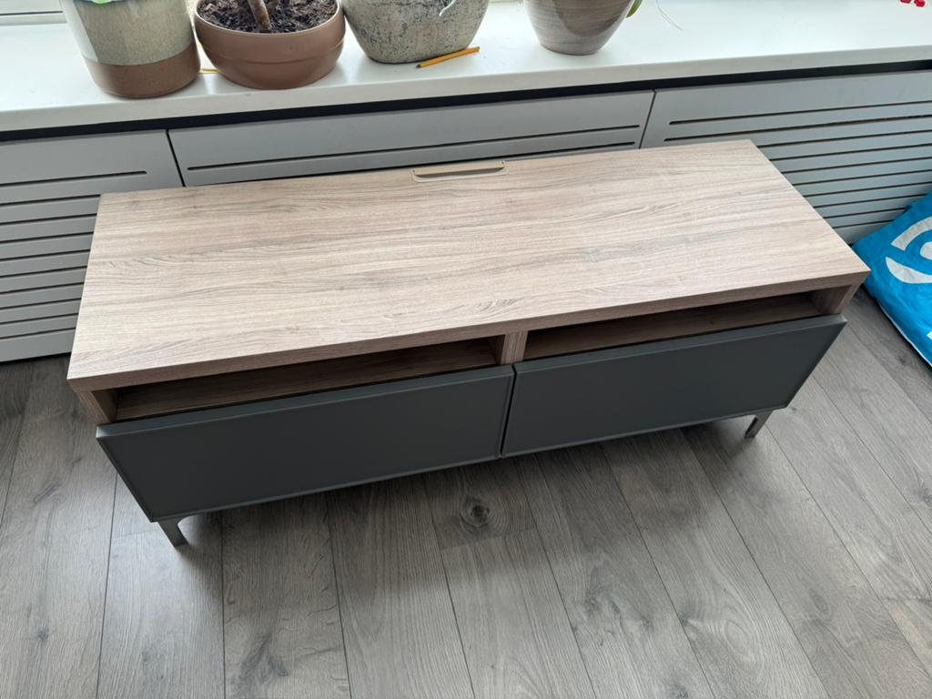 Tv meubel met 2 bijpassende kasten, Ophalen, 100 tot 150 cm, Zo goed als nieuw, Minder dan 100 cm
