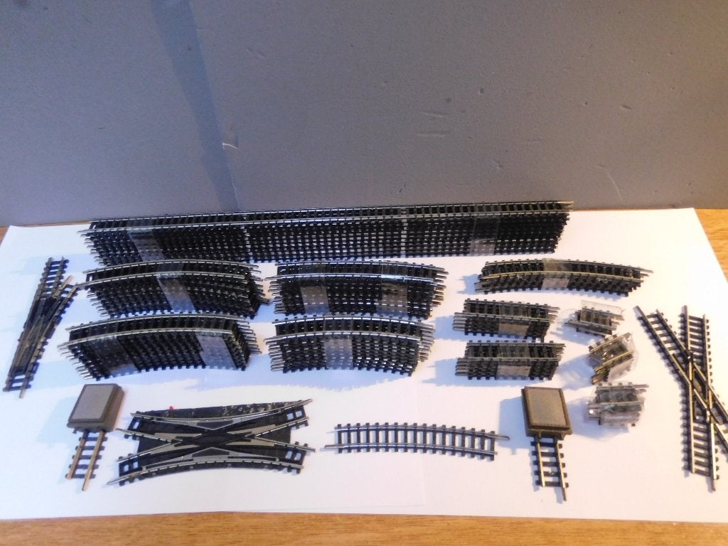 kavel met Minitrix rails, Gebruikt, Gelijkstroom, Trix, Rails