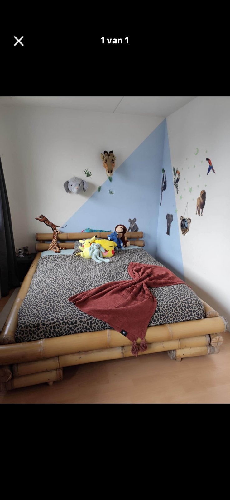 160/200 bamboebed, Ophalen, Zo goed als nieuw, Jongetje of Meisje