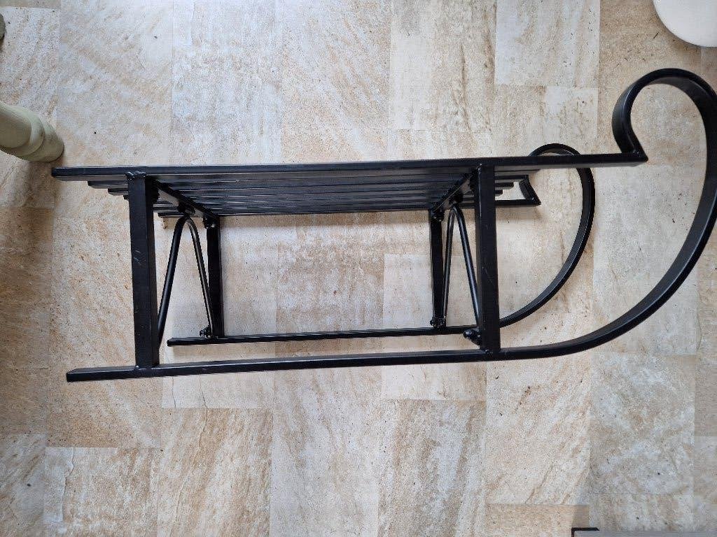 Decoratieve metalen slee - Zwart, Ophalen, Gebruikt, Kunststof