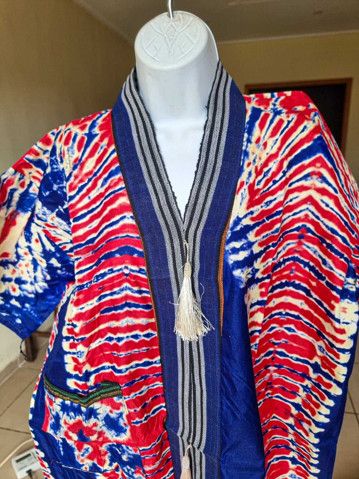 Afrikaanse jurk, Kleding | Dames, Jurken, Ophalen of Verzenden, Zo goed als nieuw, Maat 46/48 (XL) of groter, Blauw