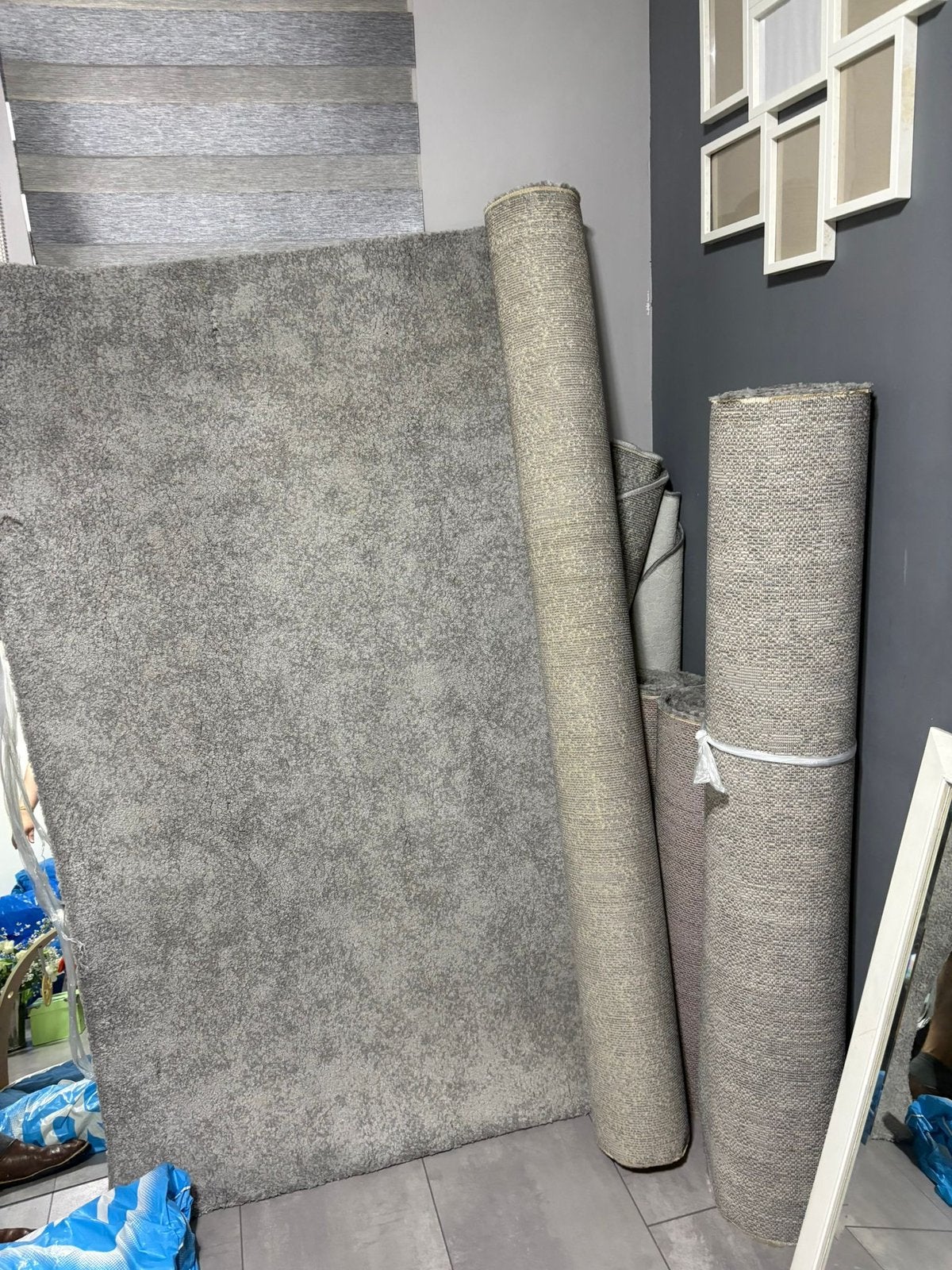 5 stuks Ikea vloerkleed stoense €150, Ophalen, Zo goed als nieuw, Grijs, Tapijt