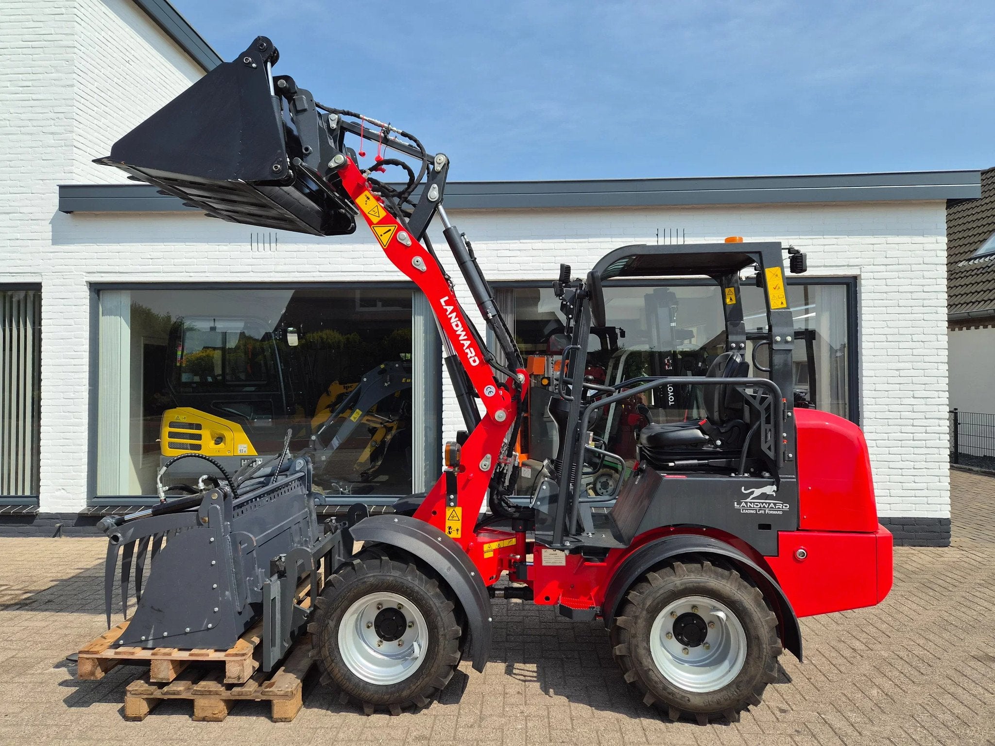 Perkins 3 cilinder loader landward veel aanbouwdelen shovel, Wiellader of Shovel