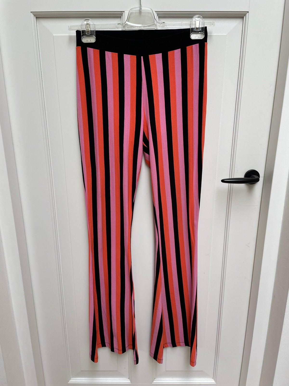 Gestreepte Stieglitz flared legging roze zwart (maat 40), Maat 38/40 (M), Ophalen of Verzenden, Zo goed als nieuw, Roze
