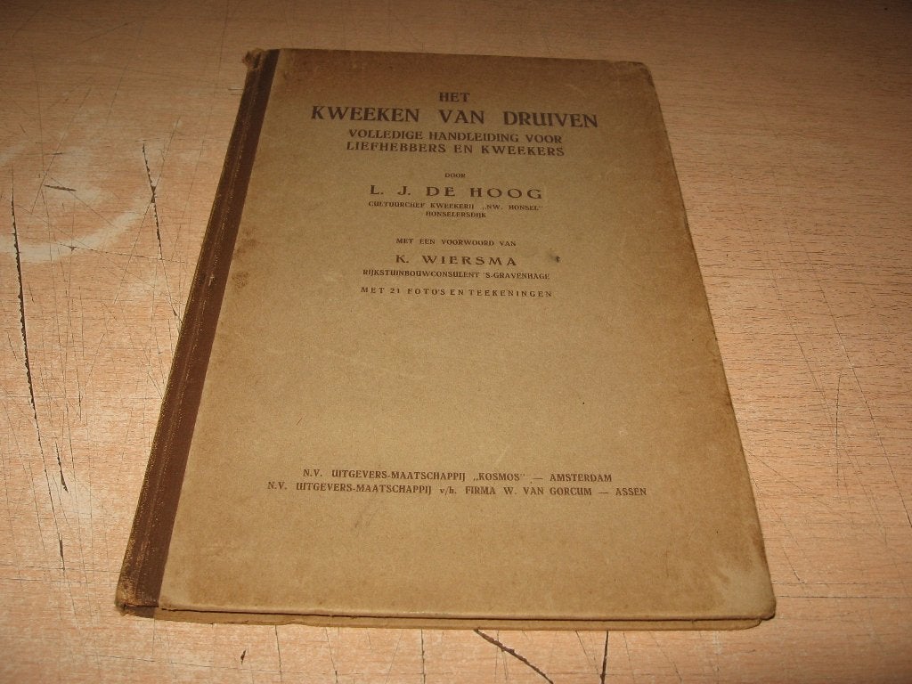 L.J.de Hoog        Het kweken van druiven   (oud), Ophalen of Verzenden, Gelezen