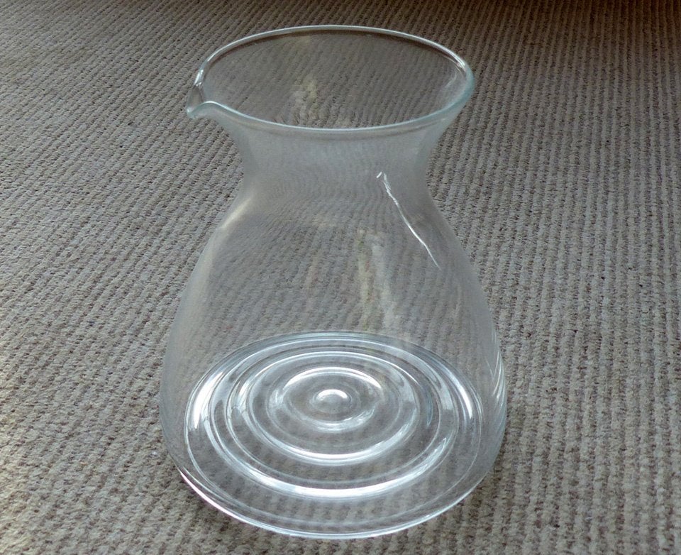 Karafje glas glazen waterkan wijnkaraf, Glas of Glazen, Gebruikt, Ophalen of Verzenden, Glas