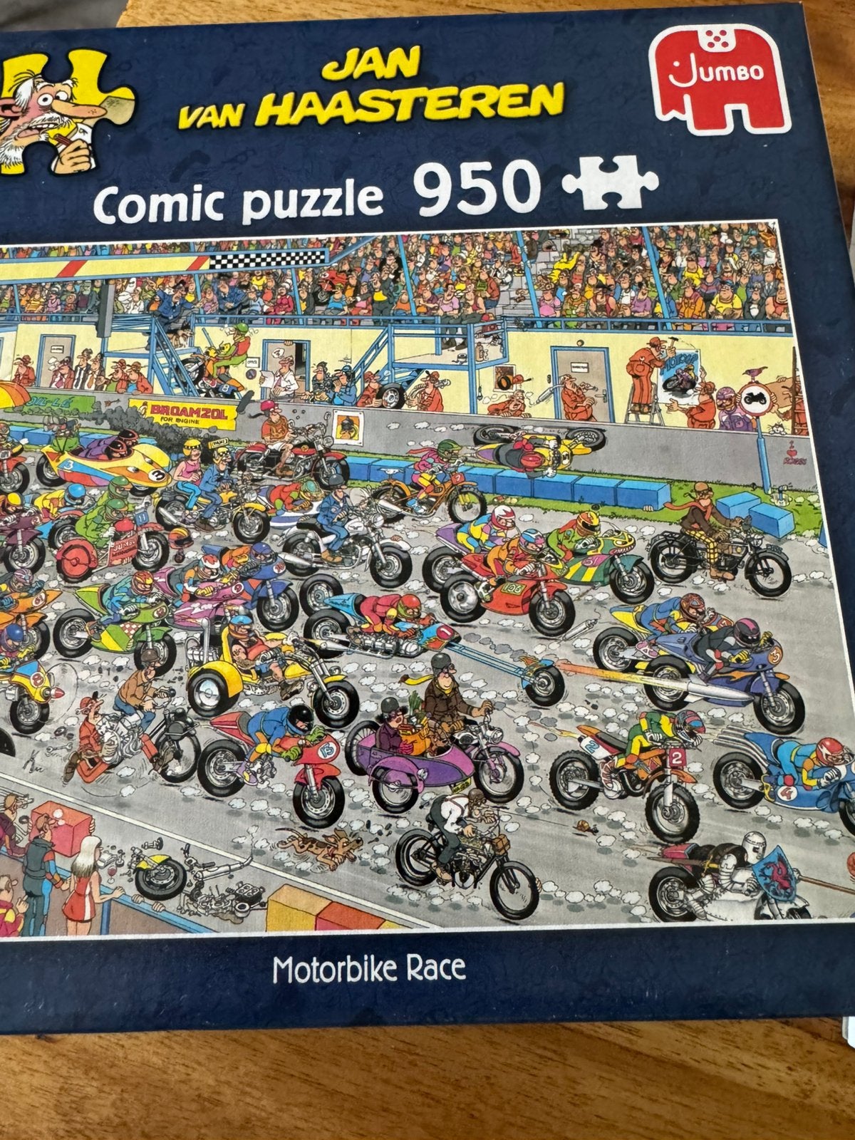 Motorbike race ( Jan van Haasteren), Hobby en Vrije tijd, Denksport en Puzzels, Ophalen of Verzenden, 500 t/m 1500 stukjes, Zo goed als nieuw