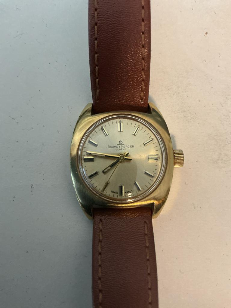 Baume & Mercier Genève Polshorloge - Vintage Goudkleurig, Overige merken, Polshorloge, Ophalen of Verzenden, Goud