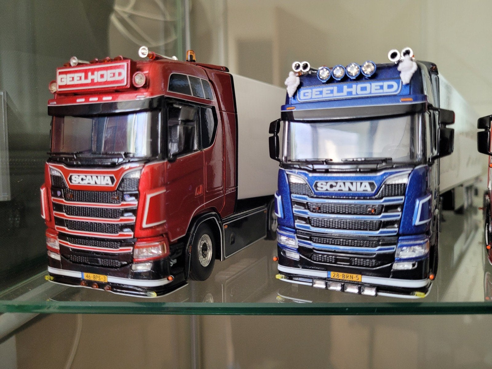 Setje Wsi Geelhoed Scania., Hobby en Vrije tijd, Modelauto's | 1:50, Ophalen of Verzenden, Zo goed als nieuw, Bus of Vrachtwagen