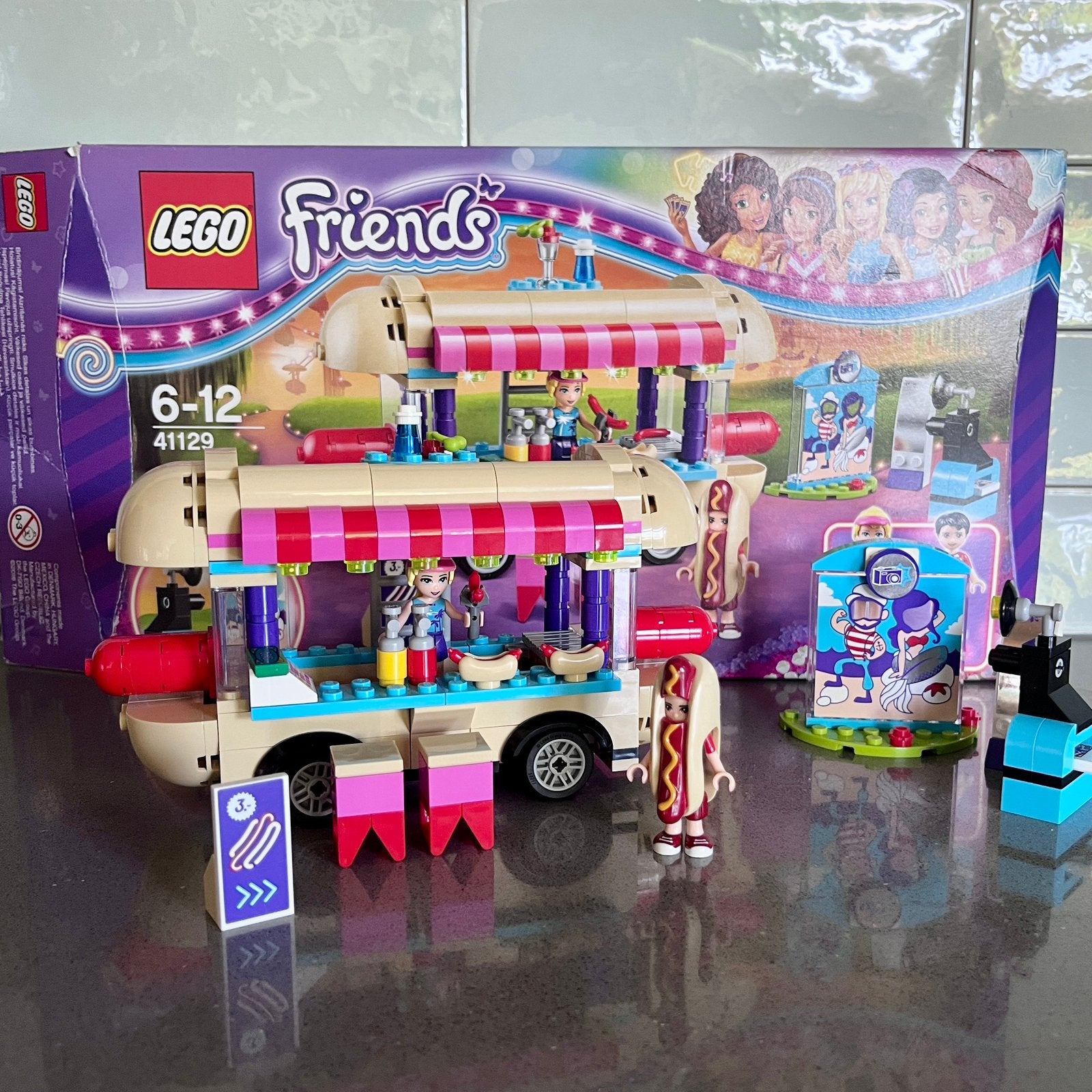 LEGO Friends 41129 - Pretpark Hotdog-wagen - incl. doos, Lego, Friends, Ophalen of Verzenden, Zo goed als nieuw