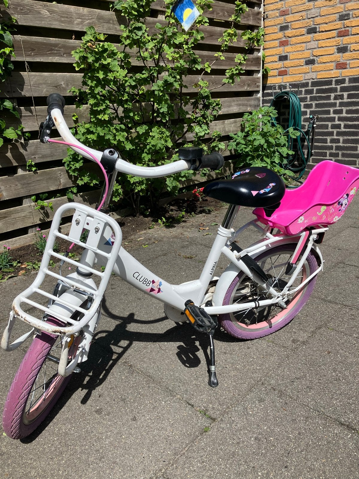 Alpina Clubb kinderfiets 16 inch met voorrek en zitje, Ophalen, Terugtraprem, Alpina, 16 tot 20 inch