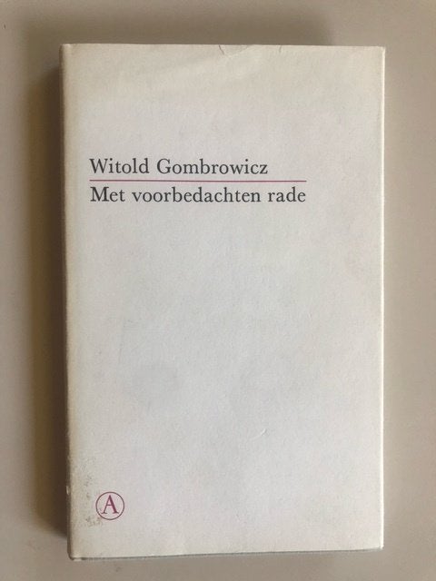 Witold Gombrowicz: Met voorbedachten rade, Boeken, Ophalen of Verzenden, Gelezen