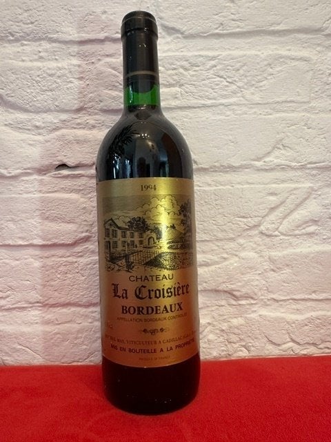Château La Croisière Bordeaux 1994 Rode Wijn, Gebruikt, Frankrijk, Ophalen of Verzenden, Rode wijn