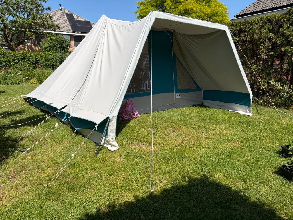 Grote tent voor 6 personen met 2 meter stahoogte, Ophalen, Gebruikt, Tot en met 6