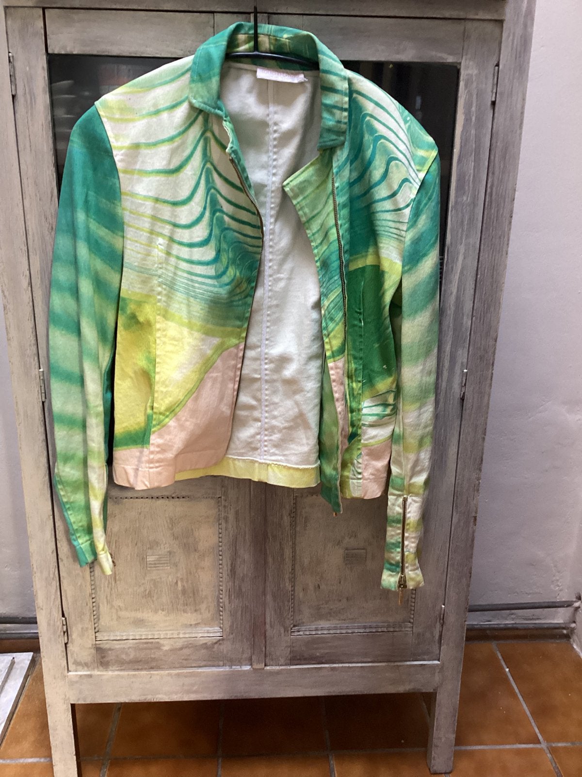 Roberto cavalli jasje, Ophalen, Zo goed als nieuw, Maat 38/40 (M), Groen