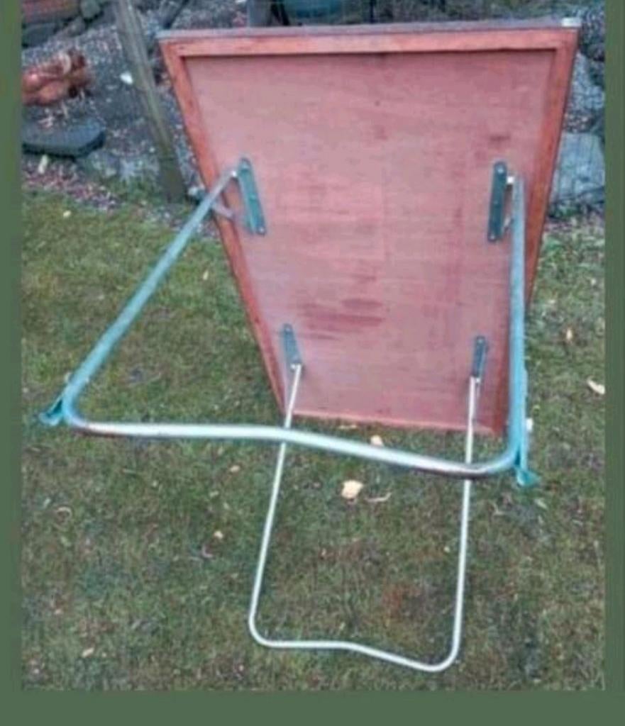 Vintage Camping Tafel - Inklapbaar, Ophalen of Verzenden, Gebruikt