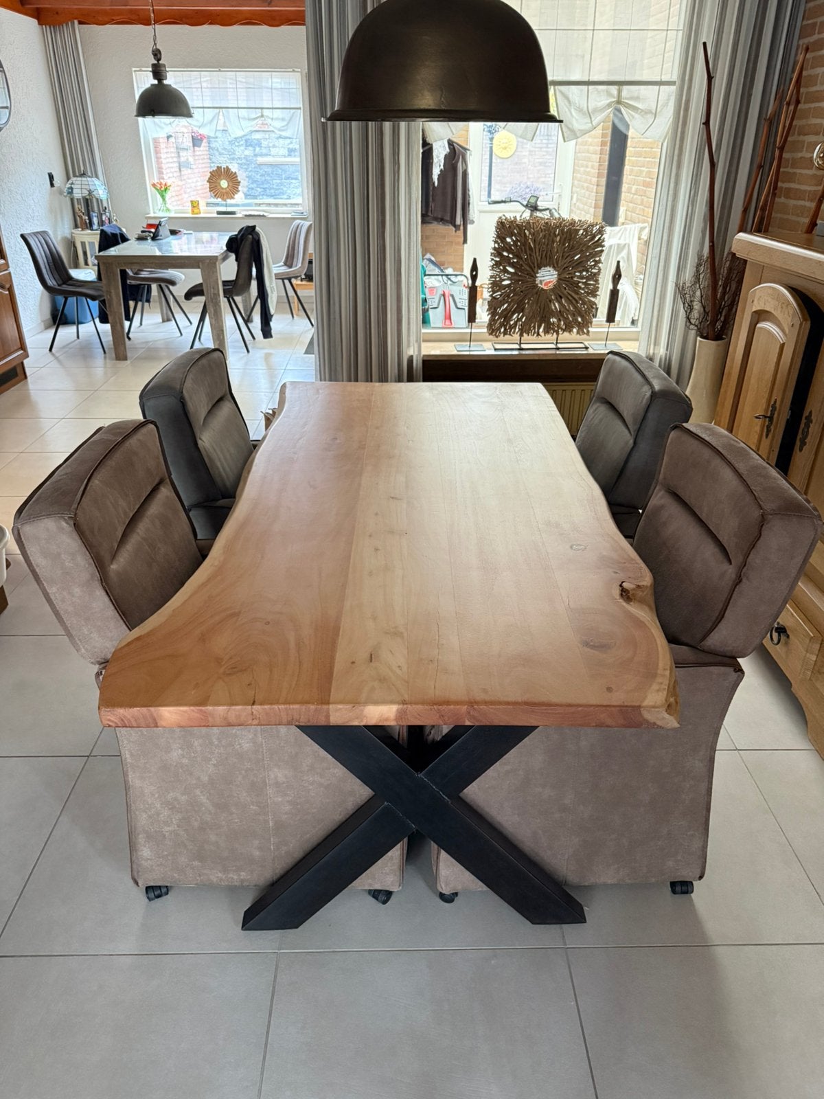Complete eetkamer set, Huis en Inrichting, Ophalen, Zo goed als nieuw, 4 tot 6 stoelen