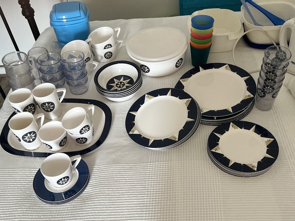 mepal camping (of boot) servies kunststof, Verzenden, Gebruikt