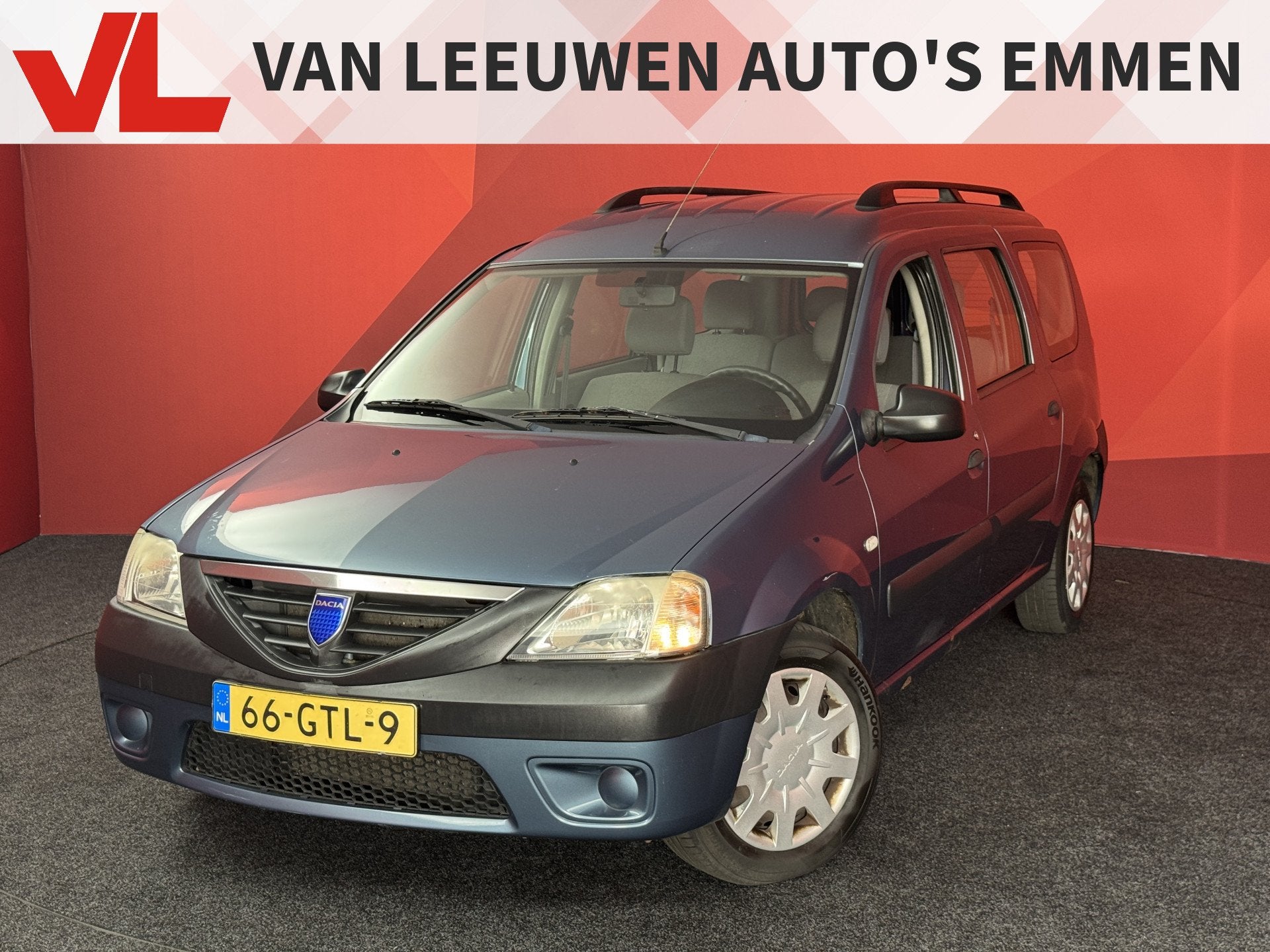 Dacia Logan MCV 1.4 Ambiance | Trekhaak | Radio | APK 25-06-, Auto's, Dacia, Stof, Gebruikt, Zwart, Blauw