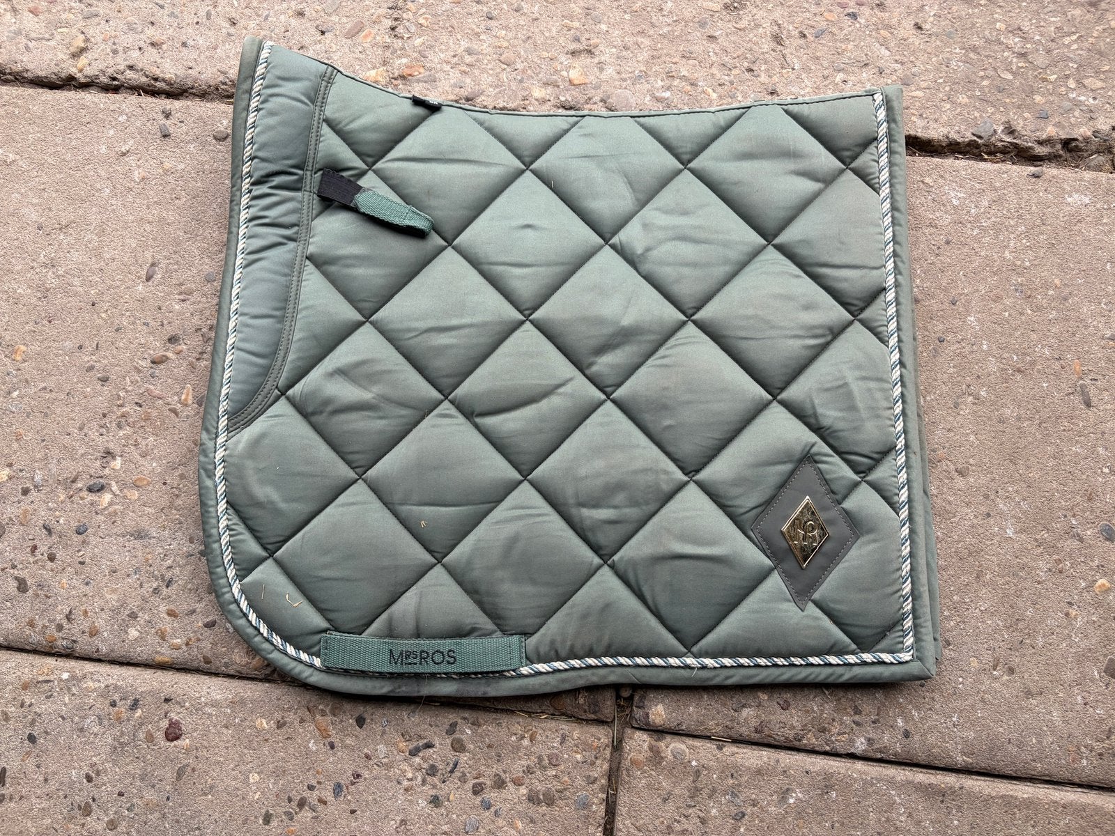 MrsRos Full dressuur Mystic Green, Dieren en Toebehoren, Paarden en Pony's | Dekens en Dekjes, Full (L), Gebruikt, Ophalen of Verzenden