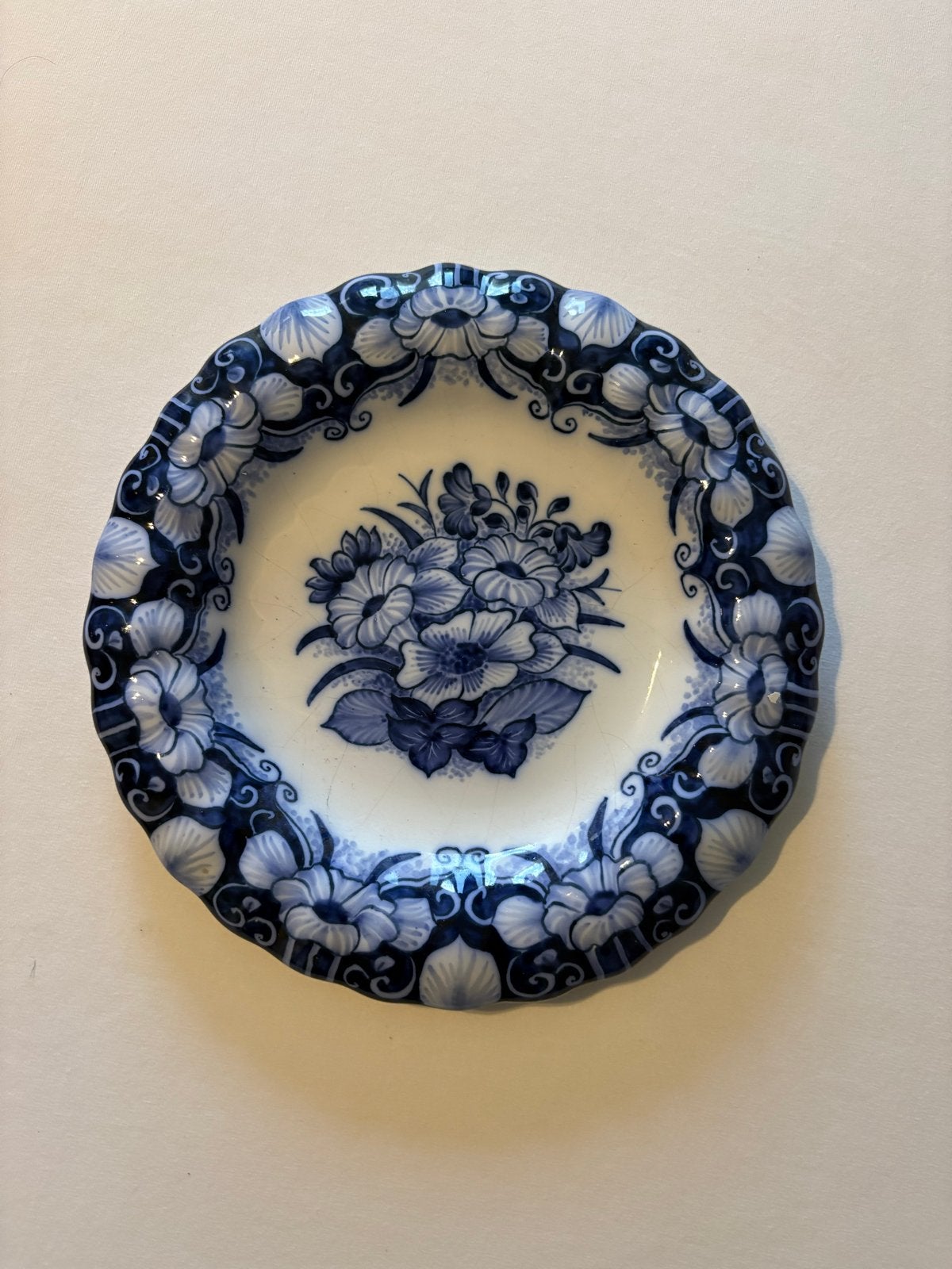 Delfts blauw wandbordje 'De Zwanneblom' Workum, Ophalen of Verzenden