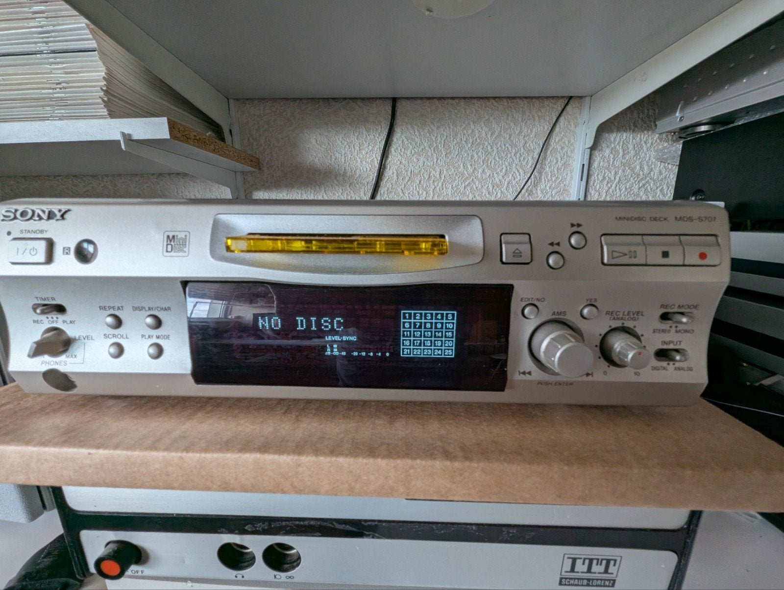 Sony MDS-S707 met Afstandsbediening, Ophalen of Verzenden, Minidisc-recorder