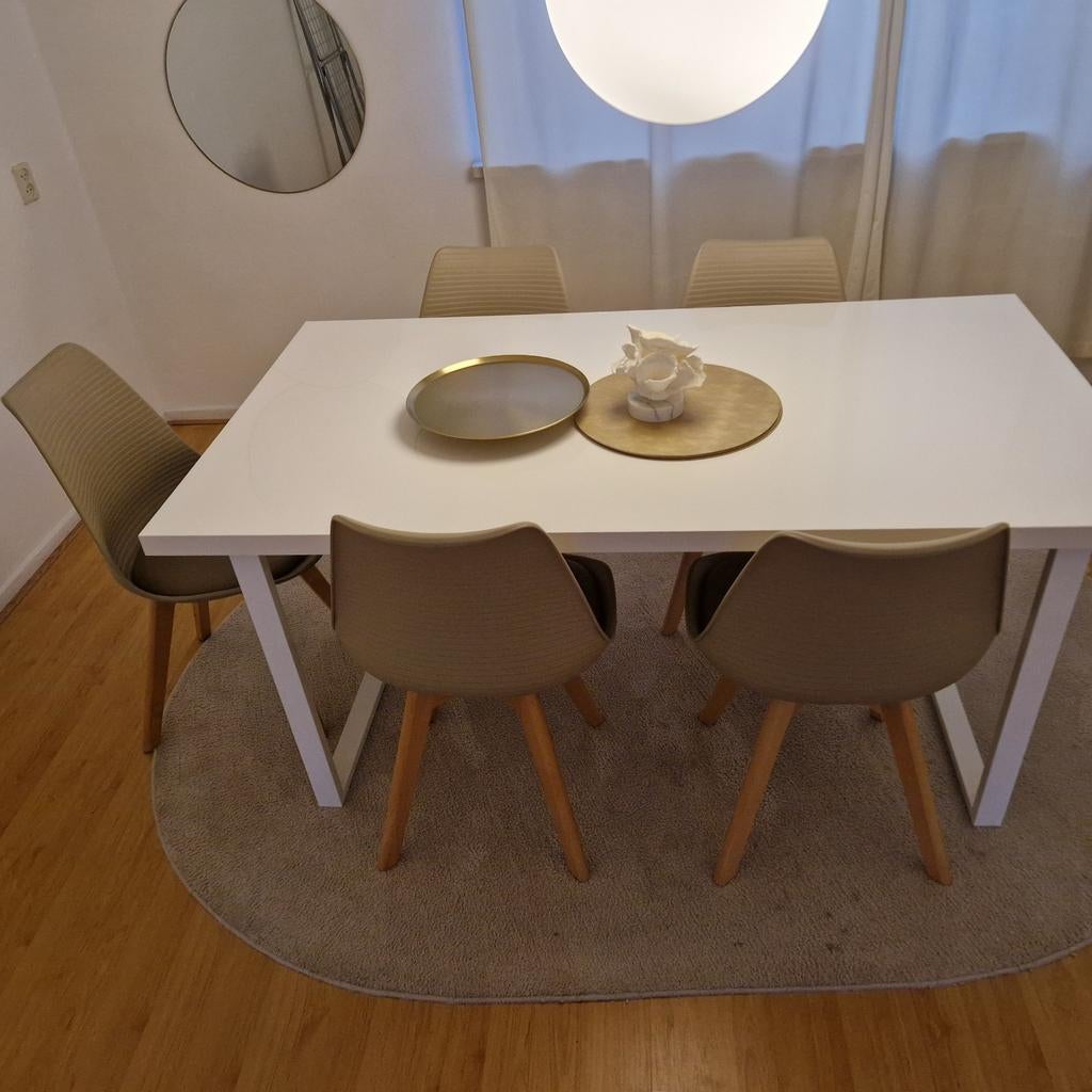 5x kuipstoel taupe (Wehkamp), Huis en Inrichting, Ophalen, 50 tot 100 cm, 50 tot 100 cm, Zo goed als nieuw