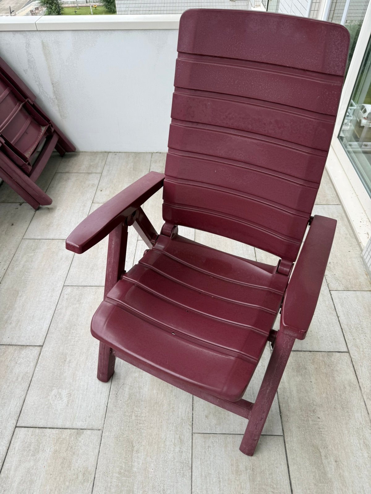Twee tuinstoelen met kussens, Ophalen, Gebruikt