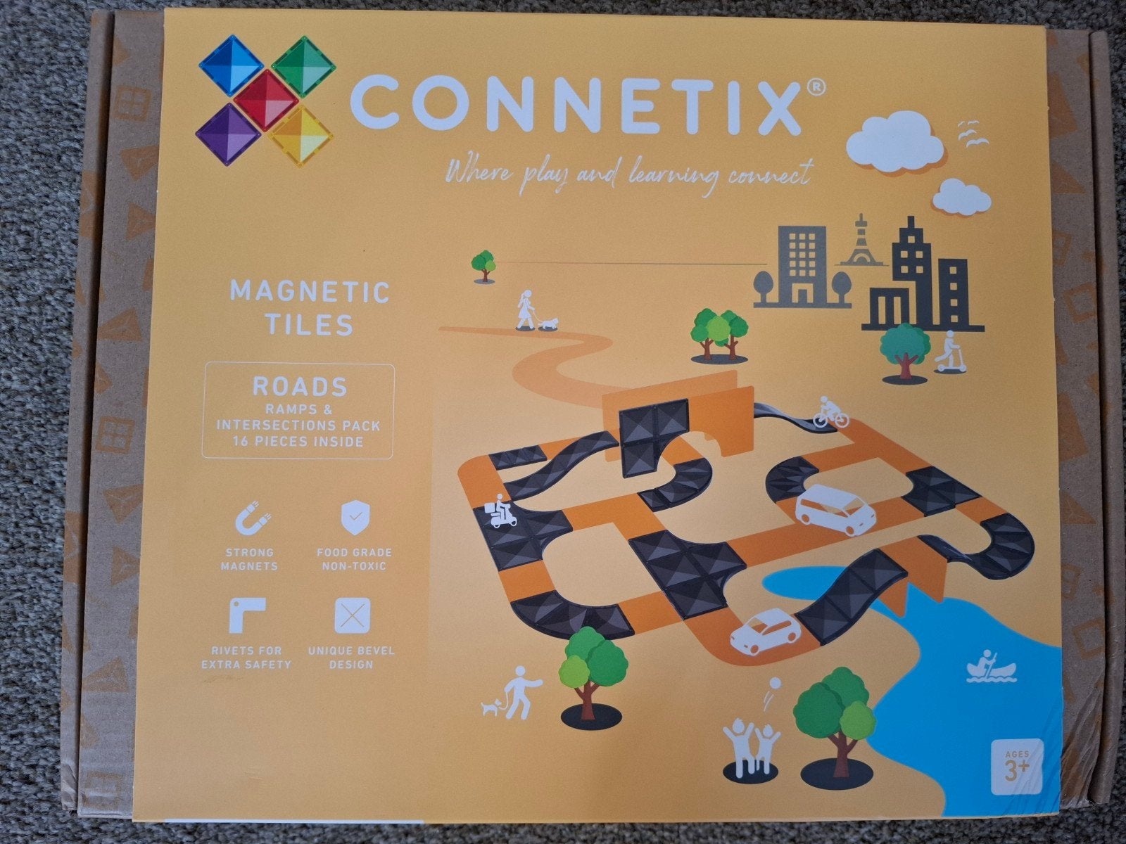 Connetix Roads magnetisch roads rams en intersections weg, Ophalen of Verzenden, 10 tot 50 stukjes, Nieuw