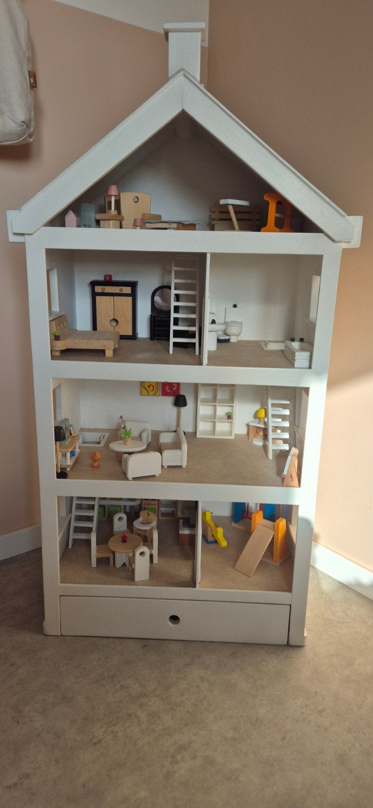 Stevig en heel leuke poppenhuis!, Kinderen en Baby's, Ophalen, Gebruikt, Poppenhuis