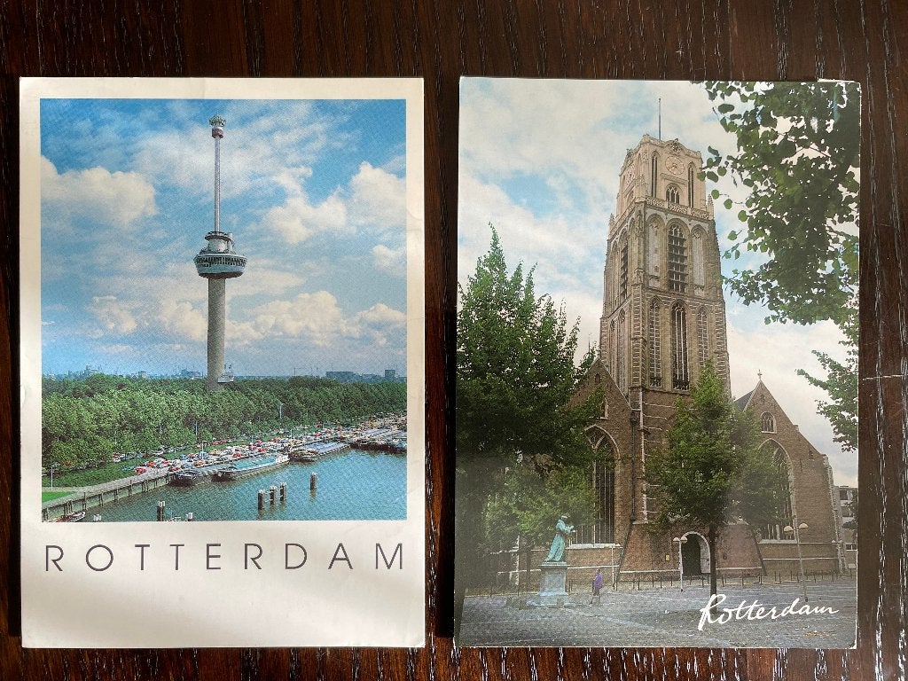 Rotterdam  Euromast en Laurenskerk Ansichtkaart, Ophalen of Verzenden, 1980 tot heden, Ongelopen, Zuid-Holland