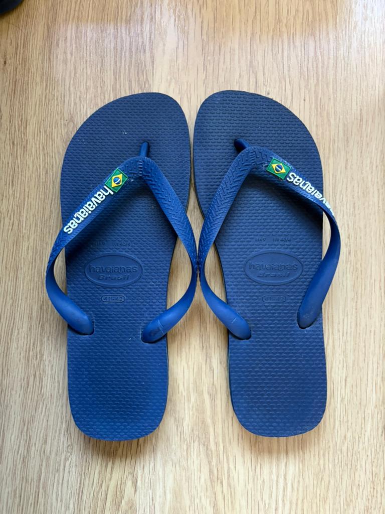 havaianas slippers Maat 41-42, Ophalen of Verzenden, Zo goed als nieuw, Blauw, Slippers