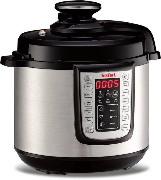 Tefal CY505E All-in-One Multi -en Slowcooker / Snelkookpan, Ophalen of Verzenden, Timer, Zo goed als nieuw
