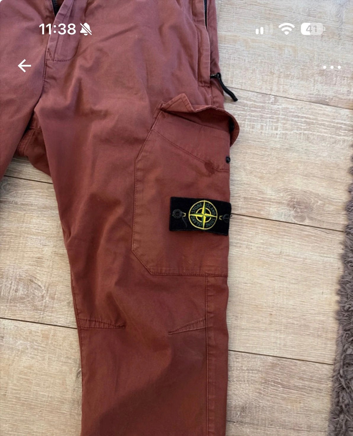 Stone Island Cargo Broek Bordeaux Rood 32, Ophalen of Verzenden, Zo goed als nieuw, Maat 48/50 (M), Rood
