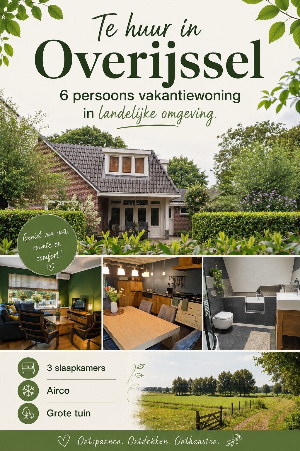 Vakantiewoning buitengebied Vriezenveen  te huur, Overijssel, Landelijk, Internet, Eigenaar