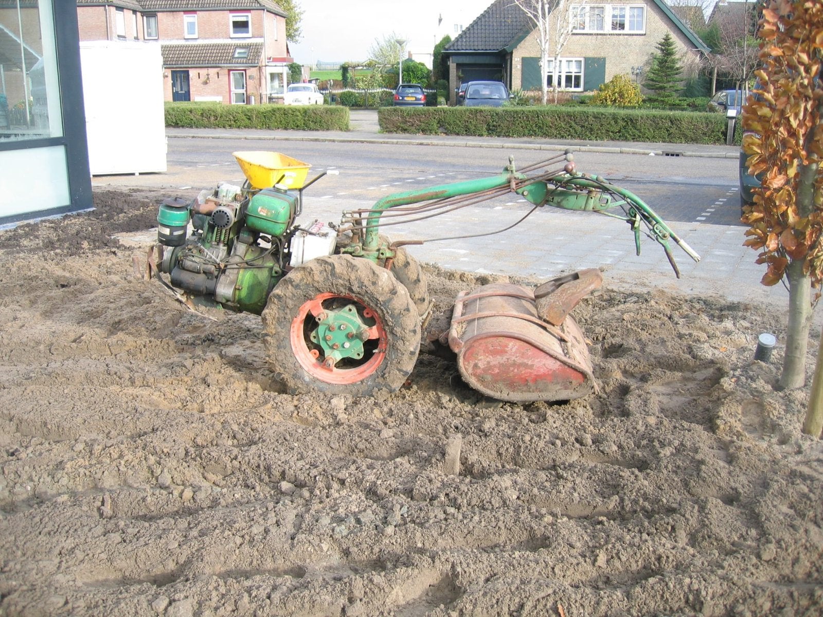 Agria 2800 diesel met frees en spitmachine – complete set, Ophalen, Gebruikt, Benzine, Tuinfrees