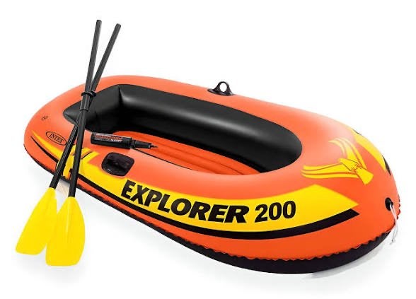 Intex Explorer 200 opblaasboot met peddels, Ophalen of Verzenden, Gebruikt