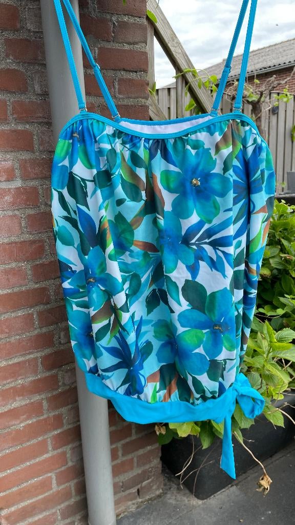 Top van tankini mt XXL 46/48, Kleding | Dames, Grote Maten, Ophalen of Verzenden, Nieuw, Blauw, Lingerie of Zwemkleding