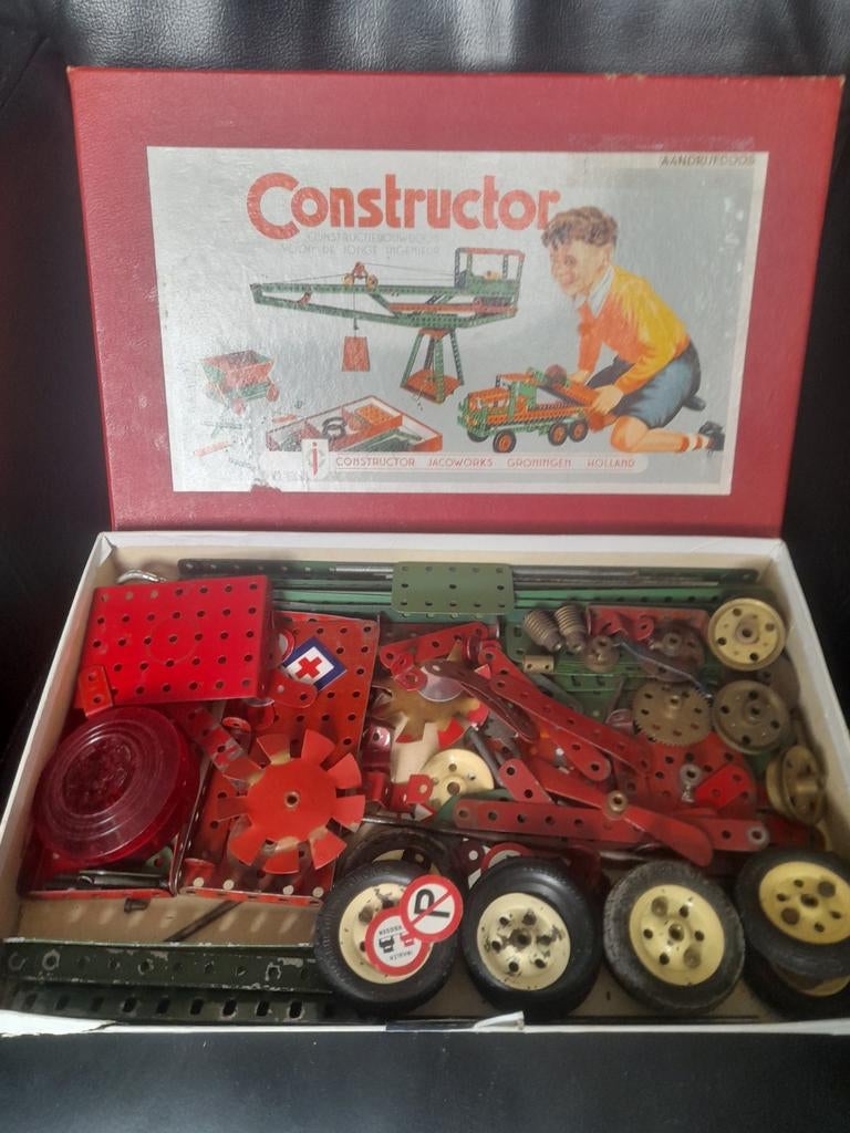 Vintage Constructor Jacoworks Groningen Holland Bouwdoos, Ophalen of Verzenden, Gebruikt, Overige merken