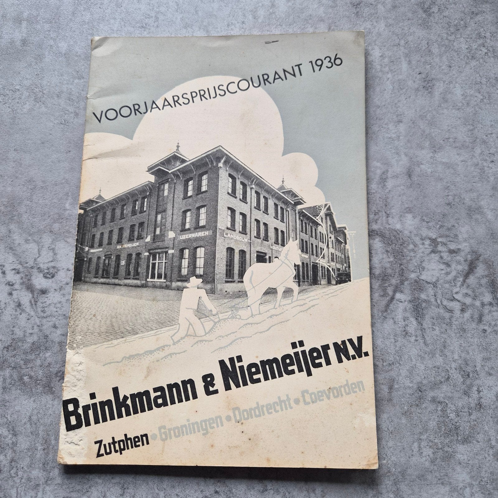 Brinkmann & Niemeijer N.V. Voorjaarsprijscourant 1936, Ophalen of Verzenden, Gelezen, Brinkmann & Niemeijer N.V., Catalogus