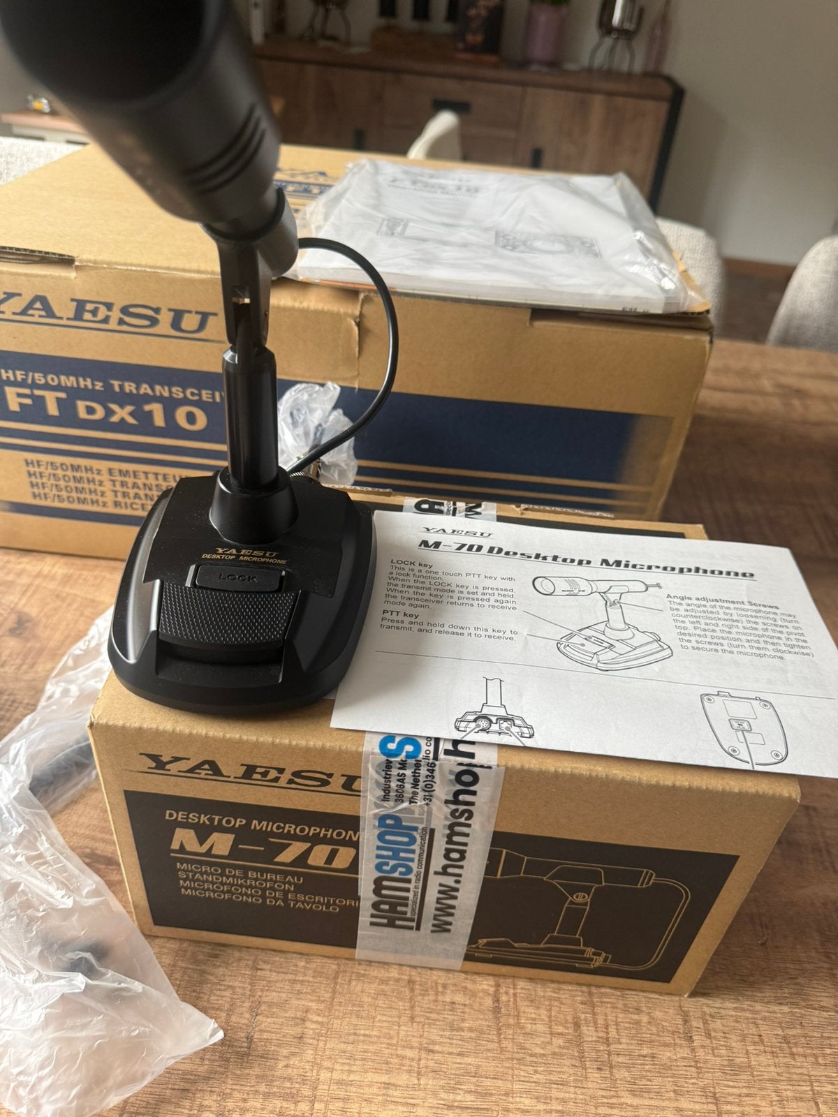 Yaesu M-70 tafelmike 1 week oud in doos, Telecommunicatie, Ophalen, Nieuw, Zender en Ontvanger