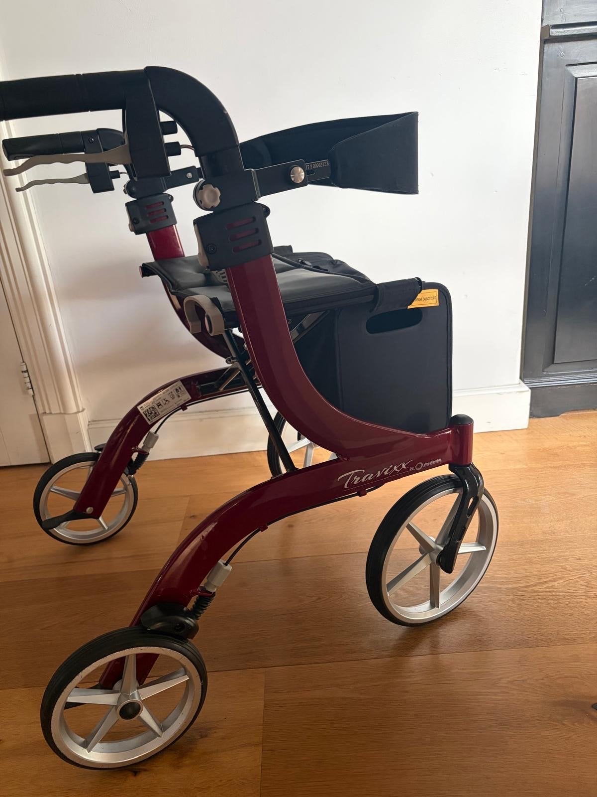 Rollator Travixx Deluxe Tuscan Red S (C), Diversen, Ophalen, Lichtgewicht, Zo goed als nieuw