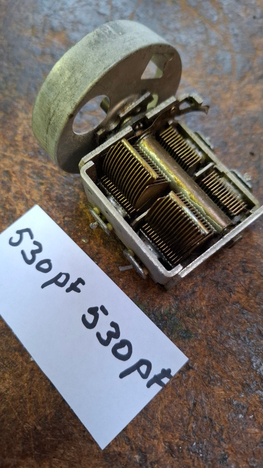 Variabele Condensator 2 x 530pF, Ophalen of Verzenden, Gebruikt